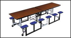 gp10-12 Mobile Table with seating