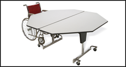 fr-608-700 ada octagon Mobile Table without Seating