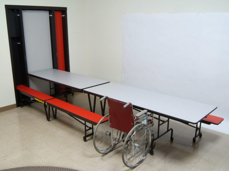 Wall Mounted Table and Bench Systems Mitchell Tables